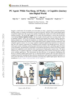 PC Agent: While You Sleep, AI Works -- A Cognitive Journey into Digital
  World