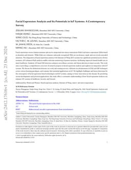 Facial Expression Analysis and Its Potentials in IoT Systems: A
  Contemporary Survey