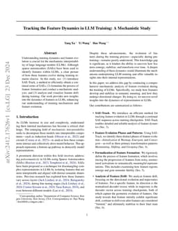 Tracking the Feature Dynamics in LLM Training: A Mechanistic Study