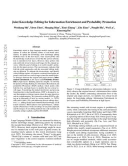 Joint Knowledge Editing for Information Enrichment and Probability
  Promotion