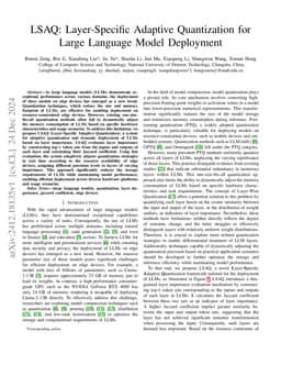 LSAQ: Layer-Specific Adaptive Quantization for Large Language Model Deployment