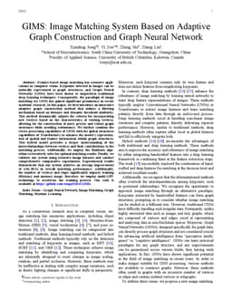 GIMS: Image Matching System Based on Adaptive Graph Construction and
  Graph Neural Network