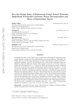 High-Rank Irreducible Cartesian Tensor Decomposition and Bases of Equivariant Spaces