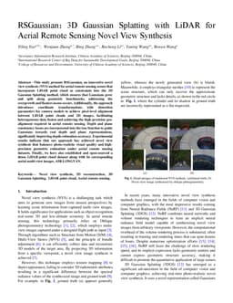 RSGaussian:3D Gaussian Splatting with LiDAR for Aerial Remote Sensing
  Novel View Synthesis