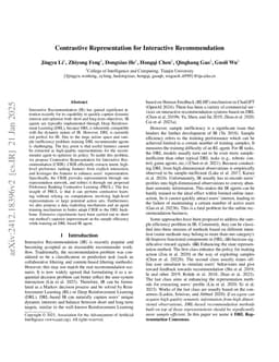 Contrastive Representation for Interactive Recommendation