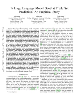 Is Large Language Model Good at Triple Set Prediction? An Empirical
  Study