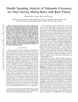 Double Spending Analysis of Nakamoto Consensus for Time-Varying Mining Rates with Ruin Theory