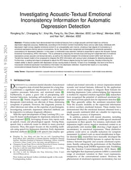 Investigating Acoustic-Textual Emotional Inconsistency Information for
  Automatic Depression Detection