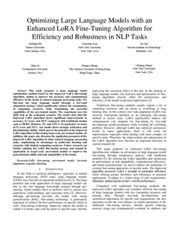 Optimizing Large Language Models with an Enhanced LoRA Fine-Tuning
  Algorithm for Efficiency and Robustness in NLP Tasks
