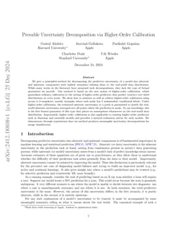 Provable Uncertainty Decomposition via Higher-Order Calibration
