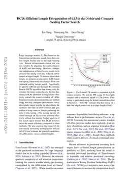 DCIS: Efficient Length Extrapolation of LLMs via Divide-and-Conquer
  Scaling Factor Search