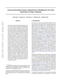 Advanced Knowledge Transfer: Refined Feature Distillation for Zero-Shot
  Quantization in Edge Computing