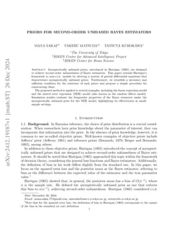 Priors for second-order unbiased Bayes estimators