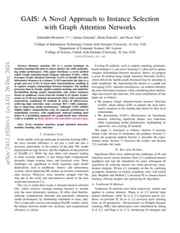 GAIS: A Novel Approach to Instance Selection with Graph Attention
  Networks