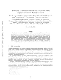 Developing Explainable Machine Learning Model using Augmented Concept
  Activation Vector
