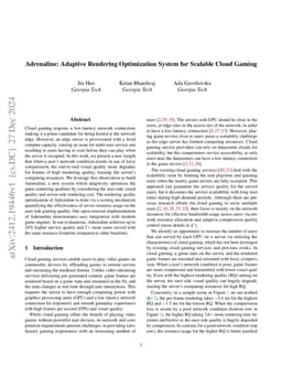 Adrenaline: Adaptive Rendering Optimization System for Scalable Cloud
  Gaming