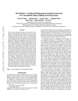 DriveEditor: A Unified 3D Information-Guided Framework for Controllable Object Editing in Driving Scenes