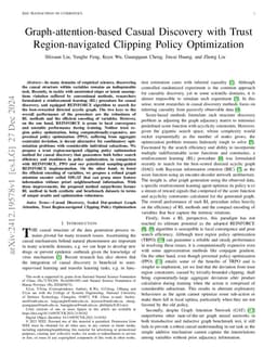 Graph-attention-based Casual Discovery with Trust Region-navigated
  Clipping Policy Optimization