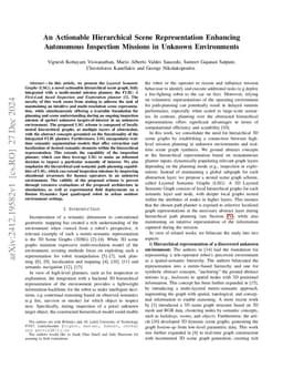 An Actionable Hierarchical Scene Representation Enhancing Autonomous
  Inspection Missions in Unknown Environments