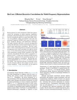 RecConv: Efficient Recursive Convolutions for Multi-Frequency
  Representations