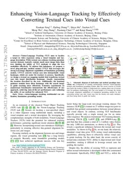 Enhancing Vision-Language Tracking by Effectively Converting Textual
  Cues into Visual Cues