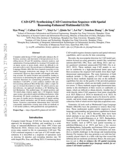 CAD-GPT: Synthesising CAD Construction Sequence with Spatial
  Reasoning-Enhanced Multimodal LLMs