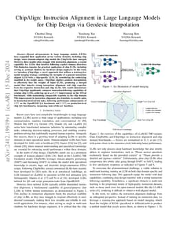 ChipAlign: Instruction Alignment in Large Language Models for Chip Design via Geodesic Interpolation