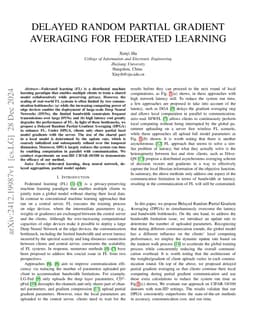 Delayed Random Partial Gradient Averaging for Federated Learning