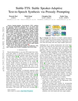 Stable-TTS: Stable Speaker-Adaptive Text-to-Speech Synthesis via Prosody Prompting