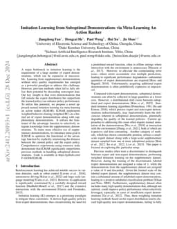 Imitation Learning from Suboptimal Demonstrations via Meta-Learning An Action Ranker
