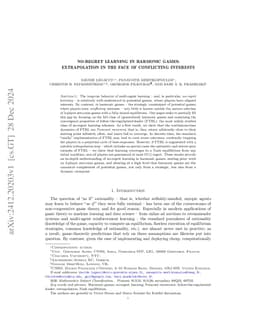 No-regret learning in harmonic games: Extrapolation in the face of conflicting interests