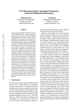 LLM Reasoning Engine: Specialized Training for Enhanced Mathematical Reasoning