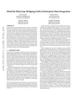 Mind the Data Gap: Bridging LLMs to Enterprise Data Integration