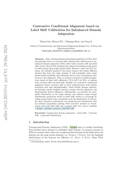 Contrastive Conditional Alignment based on Label Shift Calibration for Imbalanced Domain Adaptation