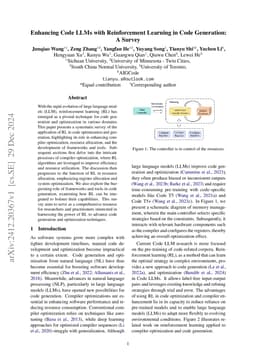 Enhancing Code LLMs with Reinforcement Learning in Code Generation: A Survey