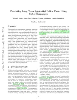 Predicting Long Term Sequential Policy Value Using Softer Surrogates