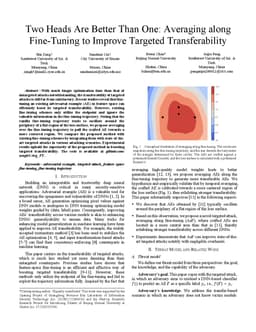 Two Heads Are Better Than One: Averaging along Fine-Tuning to Improve Targeted Transferability