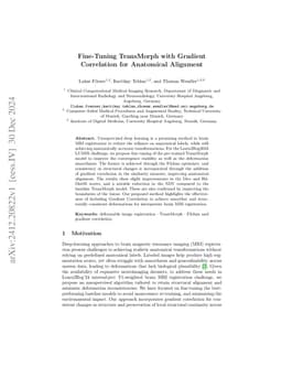 Fine-Tuning TransMorph with Gradient Correlation for Anatomical Alignment
