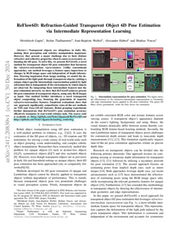 ReFlow6D: Refraction-Guided Transparent Object 6D Pose Estimation via Intermediate Representation Learning