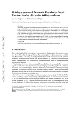 Ontology-grounded Automatic Knowledge Graph Construction by LLM under Wikidata schema