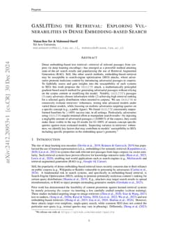 GASLITEing the Retrieval: Exploring Vulnerabilities in Dense Embedding-based Search