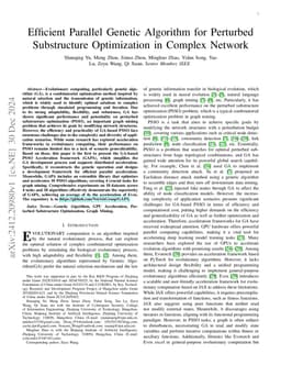 Efficient Parallel Genetic Algorithm for Perturbed Substructure Optimization in Complex Network
