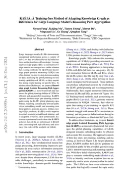KARPA: A Training-free Method of Adapting Knowledge Graph as References for Large Language Model's Reasoning Path Aggregation