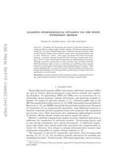 Learning Epidemiological Dynamics via the Finite Expression Method
