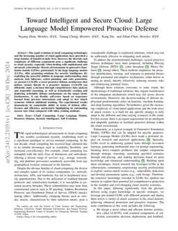 Toward Intelligent and Secure Cloud: Large Language Model Empowered Proactive Defense