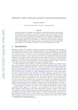 Optimal e-value testing for properly constrained hypotheses