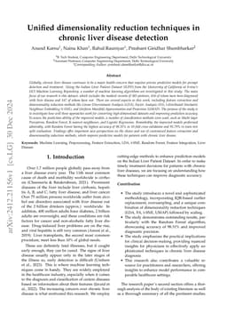 Unified dimensionality reduction techniques in chronic liver disease detection