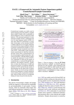 FitCF: A Framework for Automatic Feature Importance-guided Counterfactual Example Generation