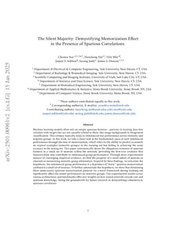 The Silent Majority: Demystifying Memorization Effect in the Presence of Spurious Correlations