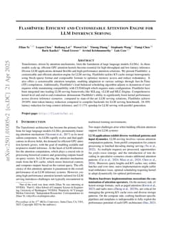 FlashInfer: Efficient and Customizable Attention Engine for LLM Inference Serving